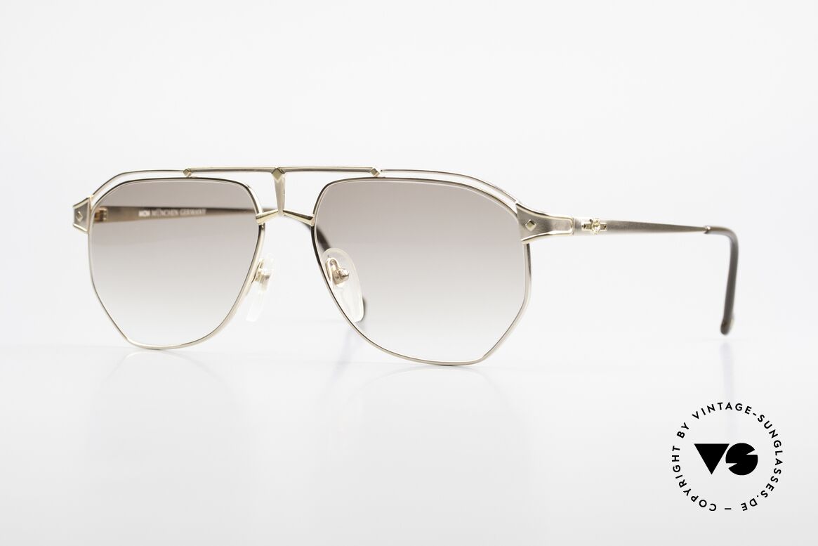 MCM München 6 XL Luxus Sonnenbrille 90er, extra große MCM Designer-Brille aus den 90ern, Passend für Herren