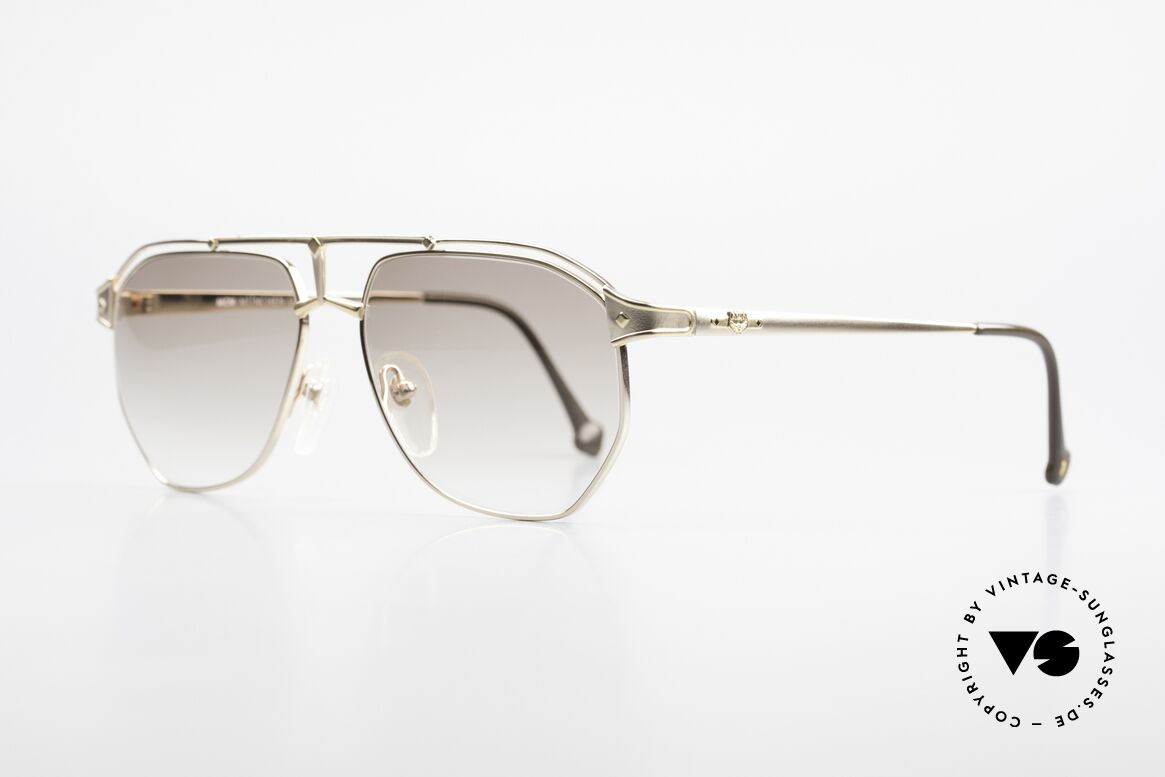 MCM München 6 XL Luxus Sonnenbrille 90er, dennoch leicht & komfortabel, da teils Titanium, Passend für Herren