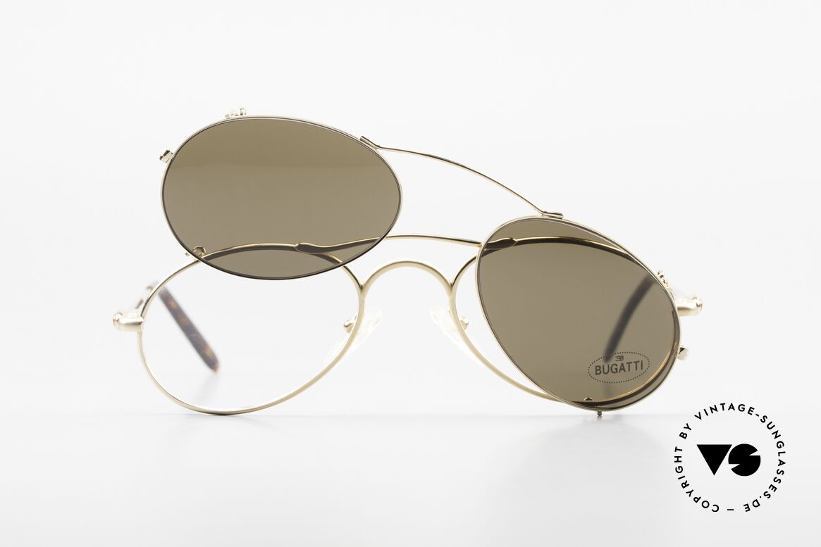 Bugatti 23407 Herrenbrille mit Sonnenclip, ungetragen (wie alle unsere Bugatti Fassungen), Passend für Herren