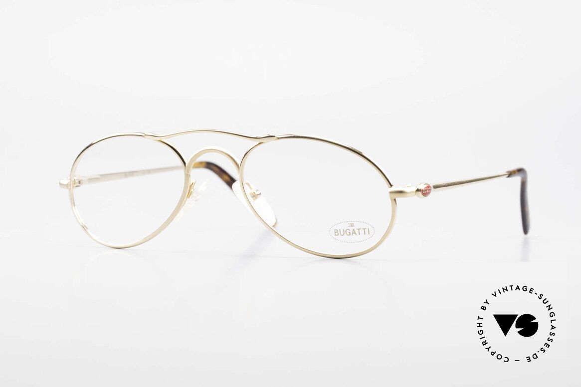 Bugatti 23407 Herrenbrille mit Sonnenclip, Größe: medium, Passend für Herren