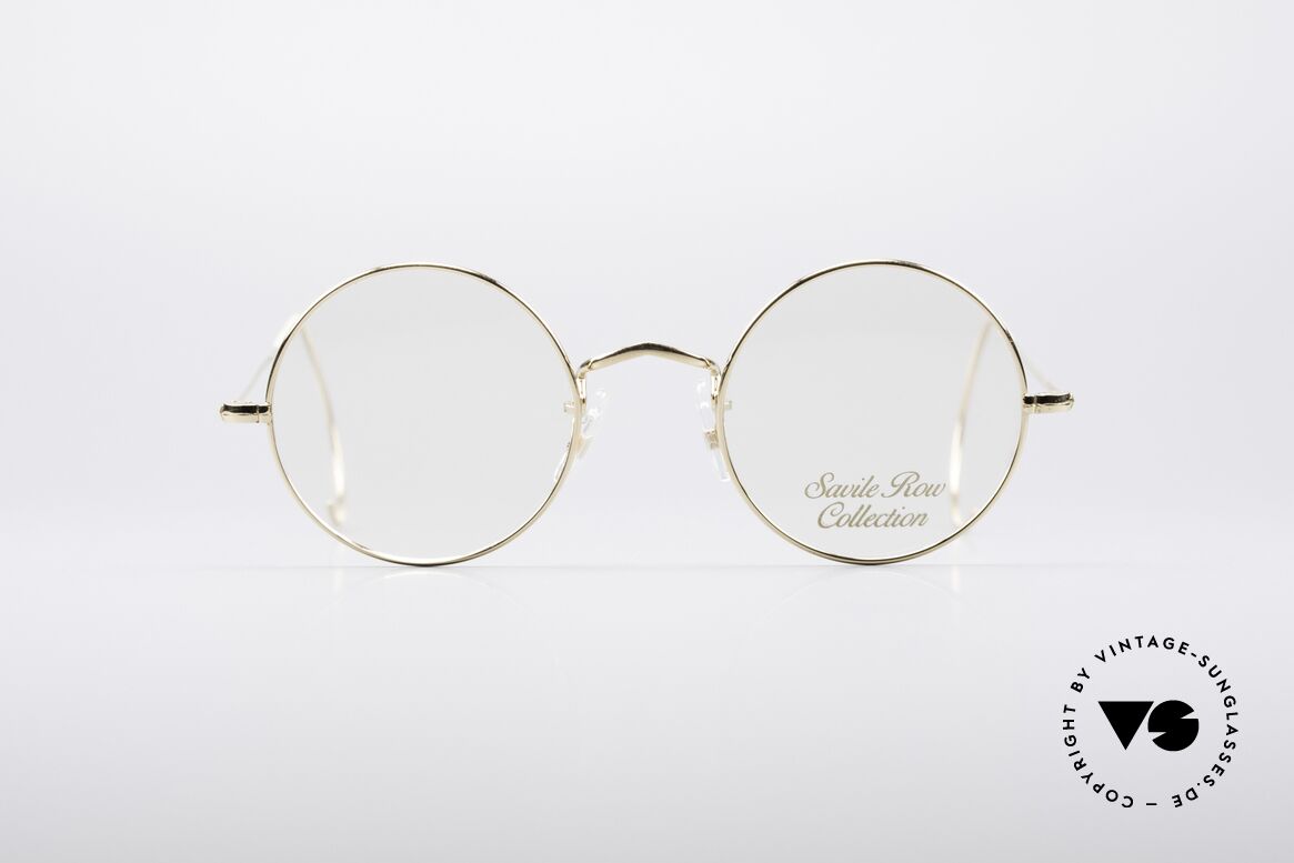 Savile Row Round 44/20 14kt Gold Fassung, 'The Savile Row Collection' von ALGHA, UK Optical, Passend für Herren und Damen