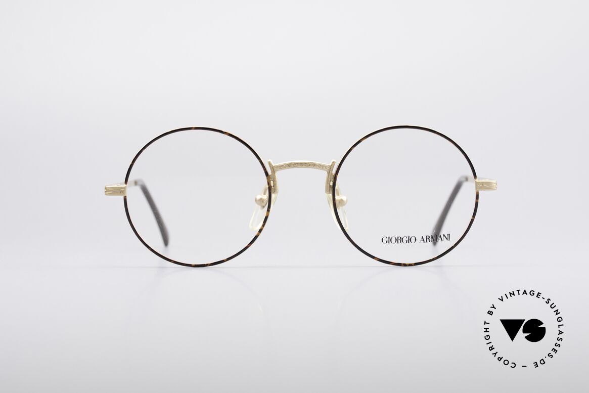 Giorgio Armani 129 Runde 80er Vintage Brille, vintage Brille vom Modedesigner Giorgio ARMANI, Passend für Herren und Damen