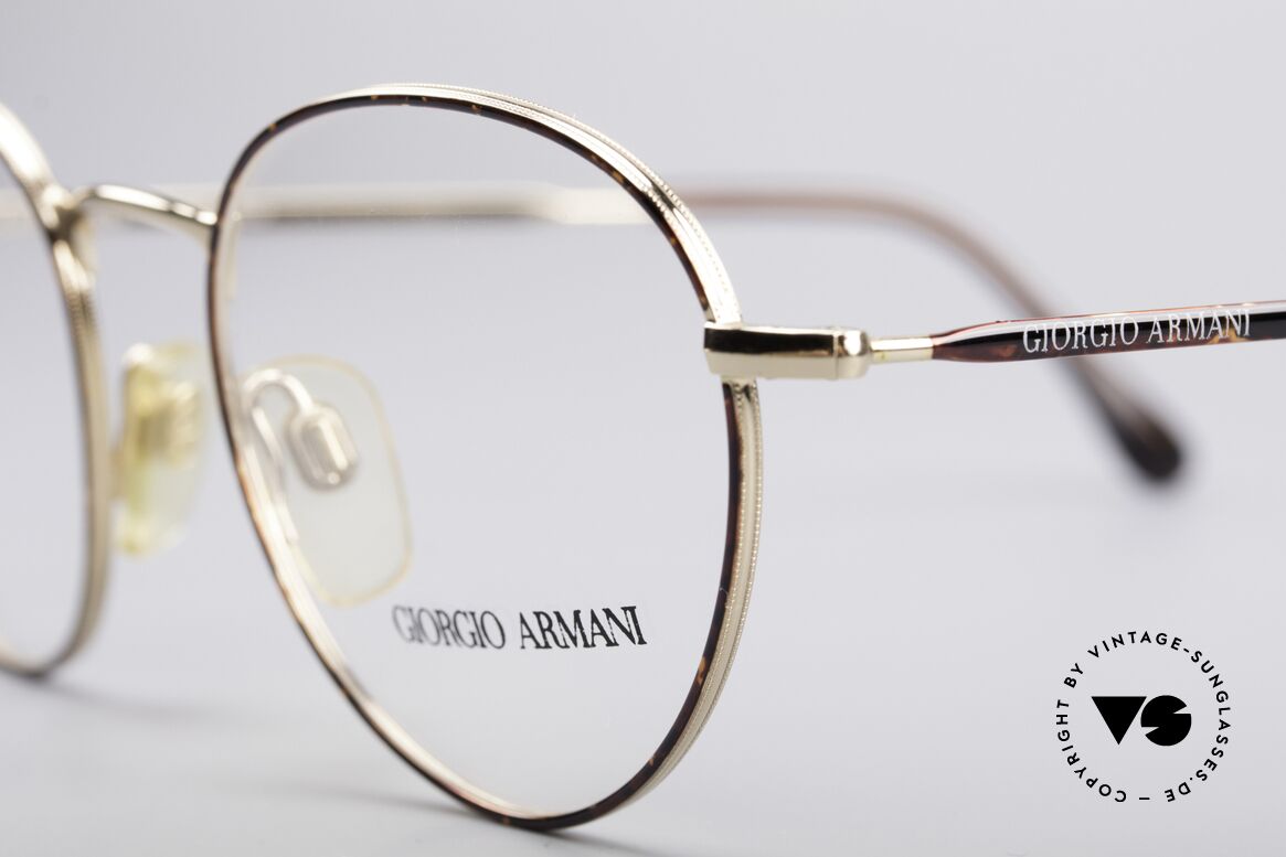 Giorgio Armani 165 Vintage Brille Panto 80er 90er, fast schon ein 'intellektuelles / spirituellen' Design, Passend für Herren