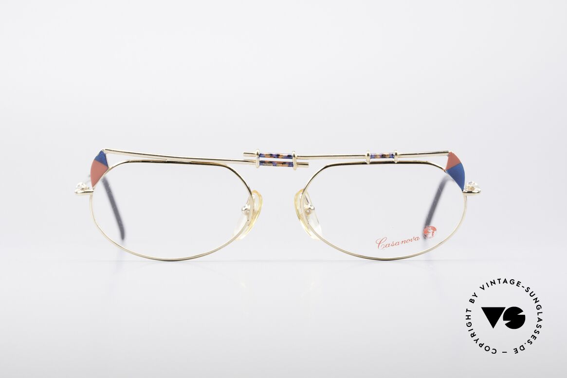 Casanova FC16 Kunstvolle Vintage Brille, zauberhafte Casanova Designerbrille von ca. 1985, Passend für Damen