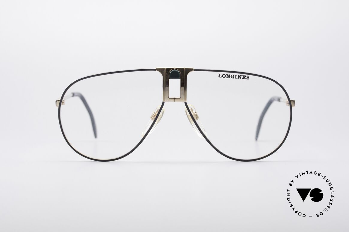 Longines 0154 Echte 80er Pilotenbrille, sehr edler Rahmen mit Federscharnieren by Metzler, Passend für Herren