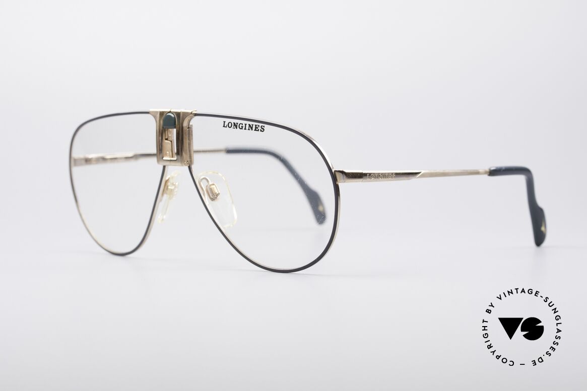 Longines 0154 Echte 80er Pilotenbrille, vintage Luxusbrille for Gentlemen; purer Lifestyle!, Passend für Herren