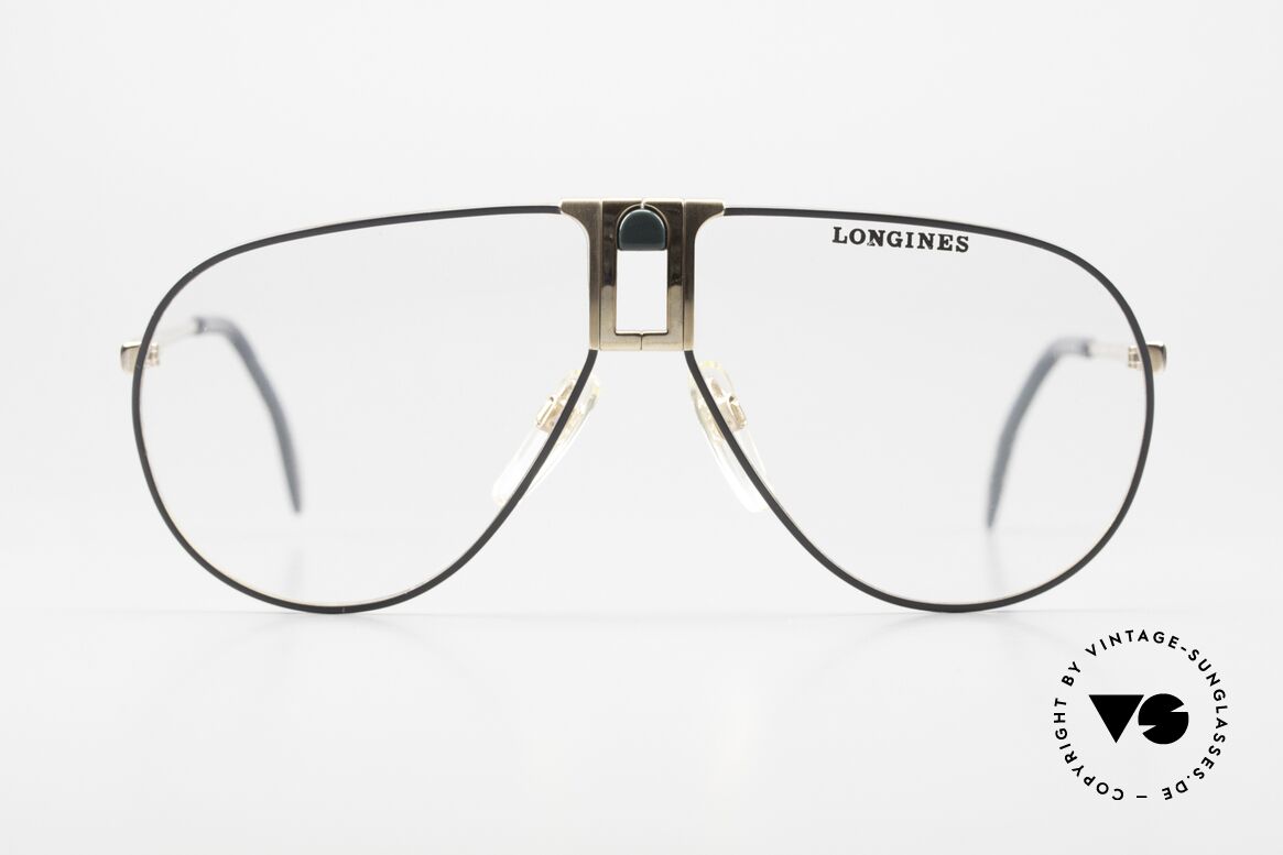 Longines 0154 Echte Alte 80er Pilotenbrille, sehr edler Rahmen mit Federscharnieren by Metzler, Passend für Herren