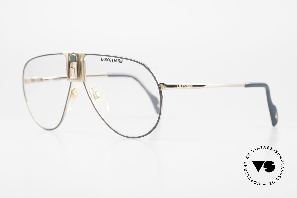 Longines 0154 Echte Alte 80er Pilotenbrille, vintage Luxusbrille for Gentlemen; purer Lifestyle!, Passend für Herren
