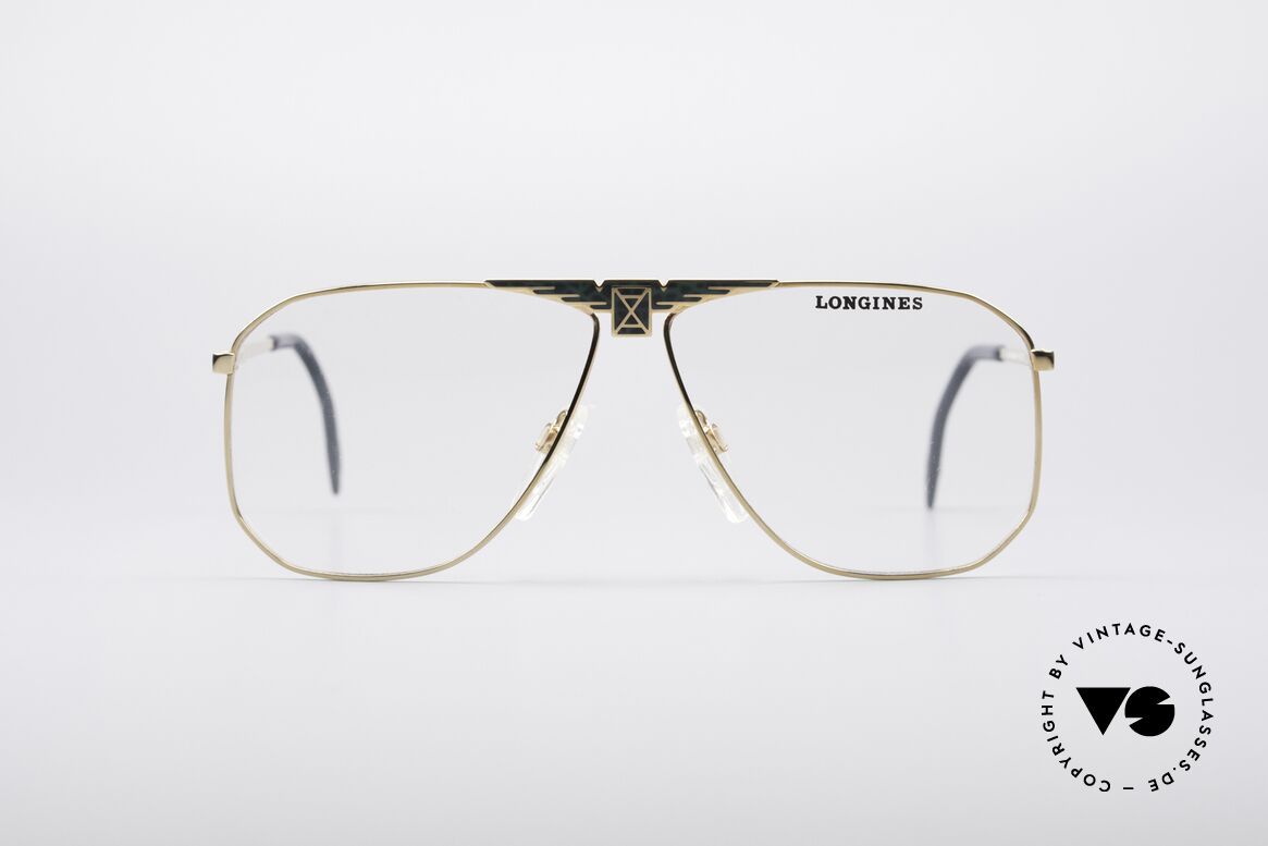 Longines 0155 80er Designer Fassung Herren, hochwertige vintage Brillenfassung von LONGINES, Passend für Herren