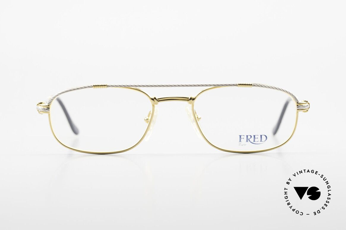 Fred Fregate Luxus Seglerbrille S Fassung, einmalige Designerbrille von Fred, Paris aus den 80ern, Passend für Herren