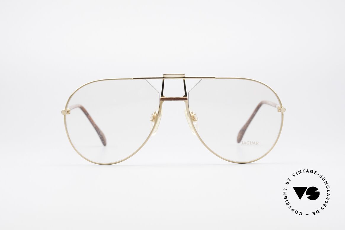 Jaguar 407 80er Luxus Accessoire, vintage JAGUAR Brillenfassung im 'Aviator-Design', Passend für Herren