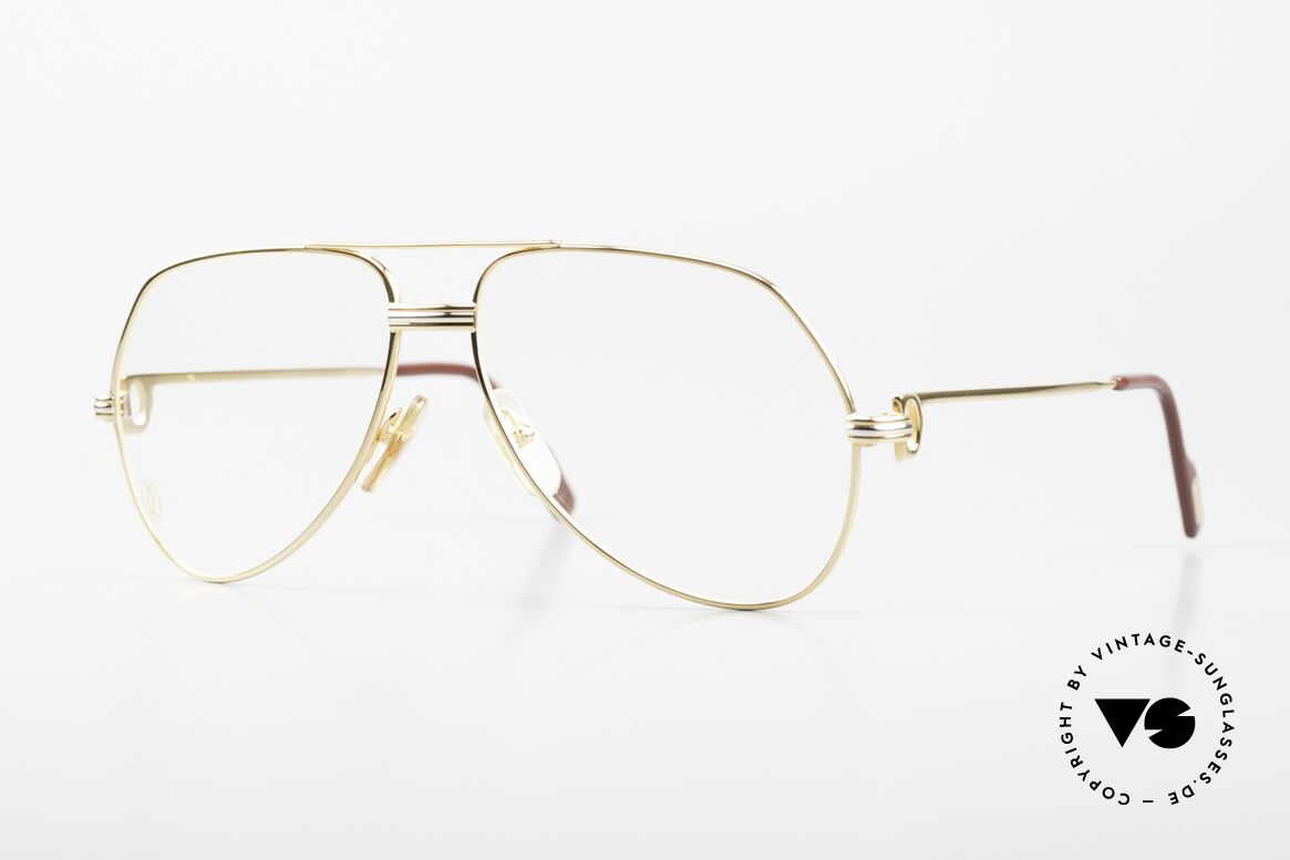 Cartier Vendome LC - M Luxus Aviator Brille 22kt, wurde 1983 veröffentlicht & dann bis 1997 produziert, Passend für Herren