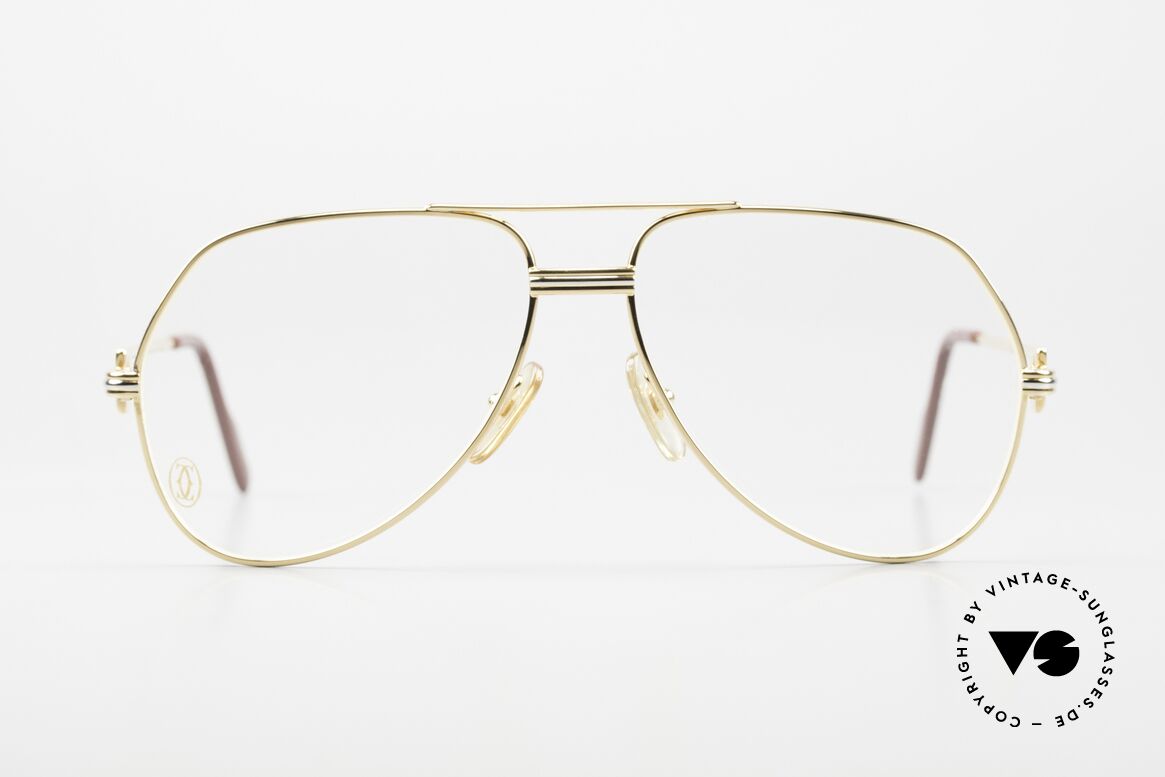 Cartier Vendome LC - M Luxus Aviator Brille 22kt, Vendome = das berühmteste Brillendesign von CARTIER, Passend für Herren