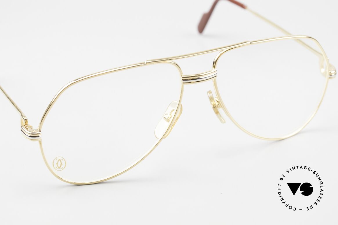 Cartier Vendome LC - M Luxus Aviator Brille 22kt, absolute Luxus-Fassung (22kt vergoldet) im Pilotenstil, Passend für Herren