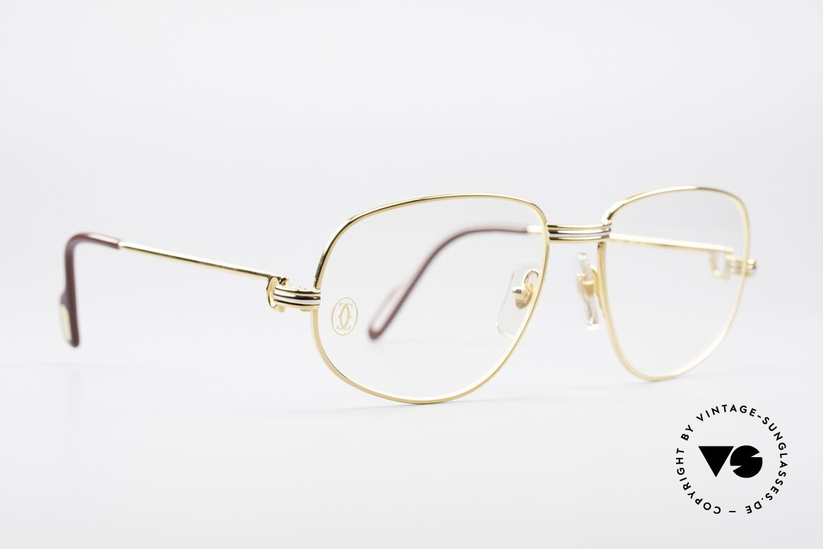 Cartier Romance LC - S Luxus Designer Brille Vergoldet, dieses Modell mit LC-Dekor in SMALL Größe 54-16, 130, Passend für Herren und Damen
