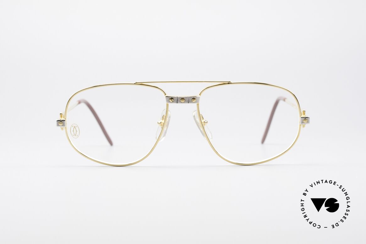 Cartier Romance Santos - S Luxus Fassung Von 1986, vintage Cartier Luxus-Brillenfassung; Modell ROMANCE, Passend für Herren und Damen