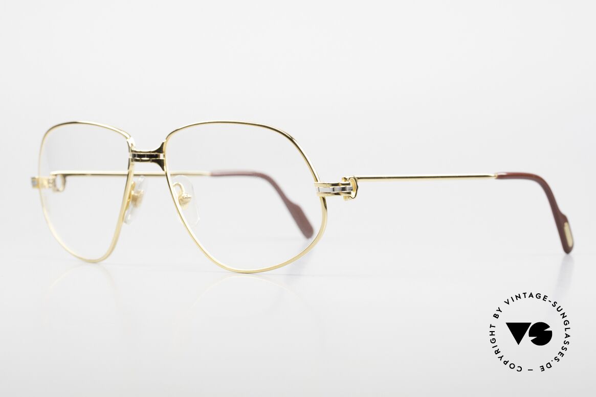 Cartier Panthere G.M. - L 80er Luxus Vintage Brille, wurde 1988 veröffentlicht und dann bis 1997 produziert, Passend für Herren