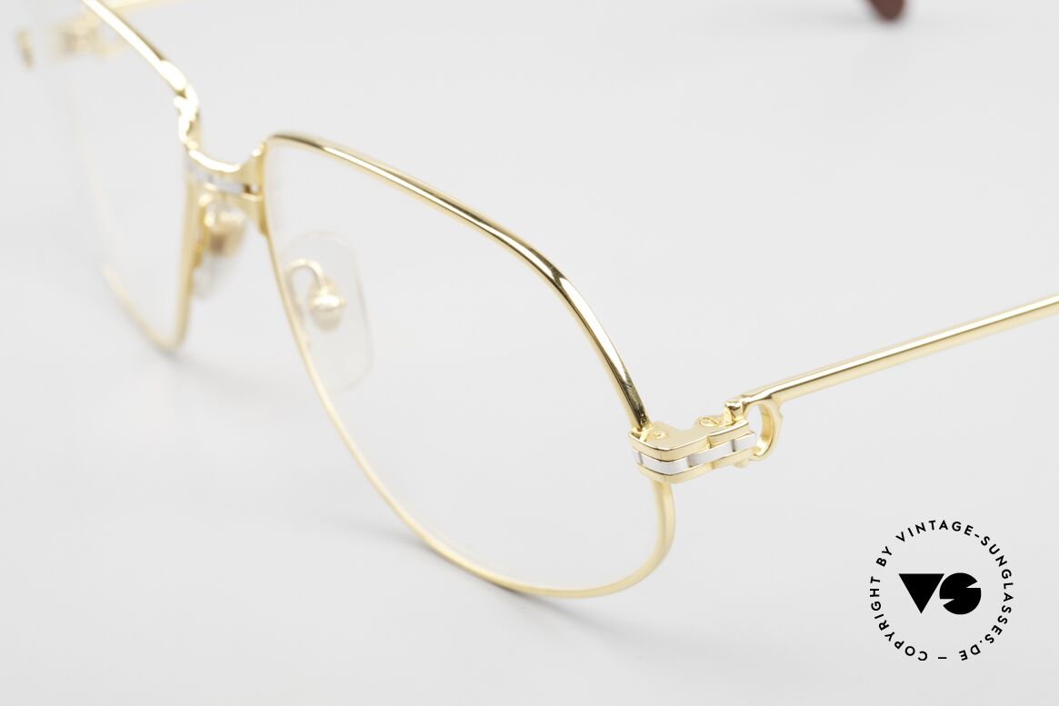 Cartier Panthere G.M. - L 80er Luxus Vintage Brille, teure Luxus-Brillenfassung in LARGE Größe 59-16, 140, Passend für Herren