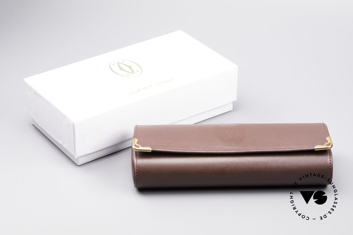 Cartier_ Leather Case True vintage Cartier, original Cartier Soft-Etui für die vintage Brillen, Passend für Herren und Damen