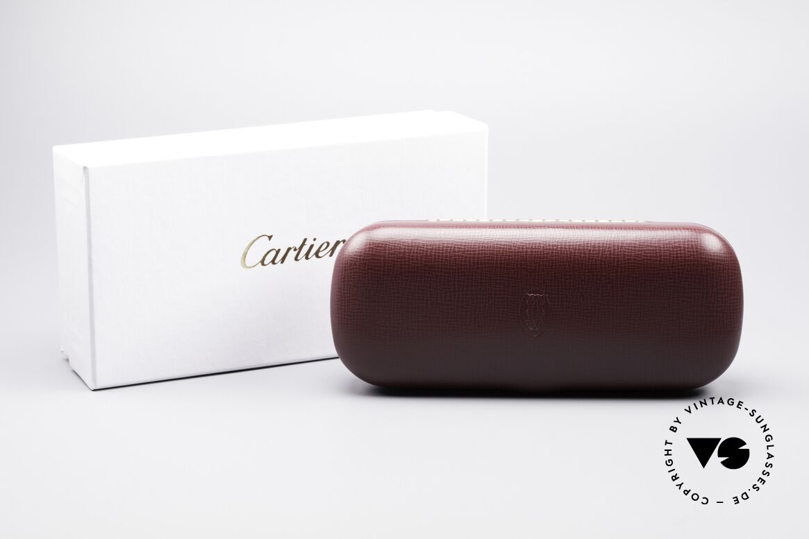 Cartier_ Hard Case True vintage Cartier, solides Hartschalenetui in Cartier bordeaux rot, Passend für Herren und Damen