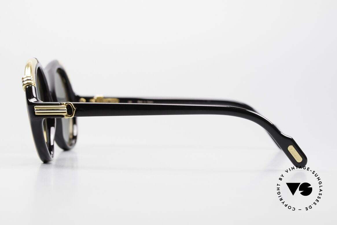 Cartier Diabolo Luxus Promi Sonnenbrille 1991, hochwertig entspiegelte Sonnengläser mit Cartier Logo, Passend für Herren und Damen