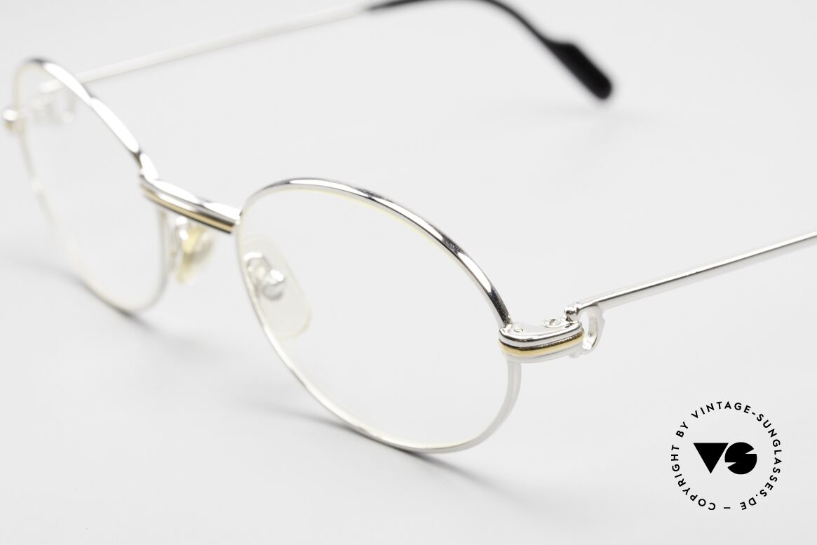 Cartier Saint Honore Ovale 90er Platin Luxusbrille, seltene & entsprechend kostbare Platin-Ausführung, Passend für Herren und Damen