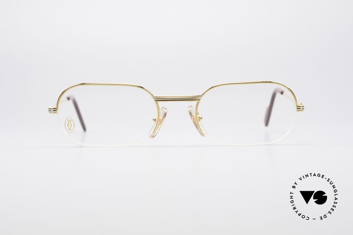 Cartier Ascot Rahmenlose Luxus Fassung, Luxus-Brillenfassung der Cartier 'Halb-Rahmen' Serie, Passend für Herren und Damen
