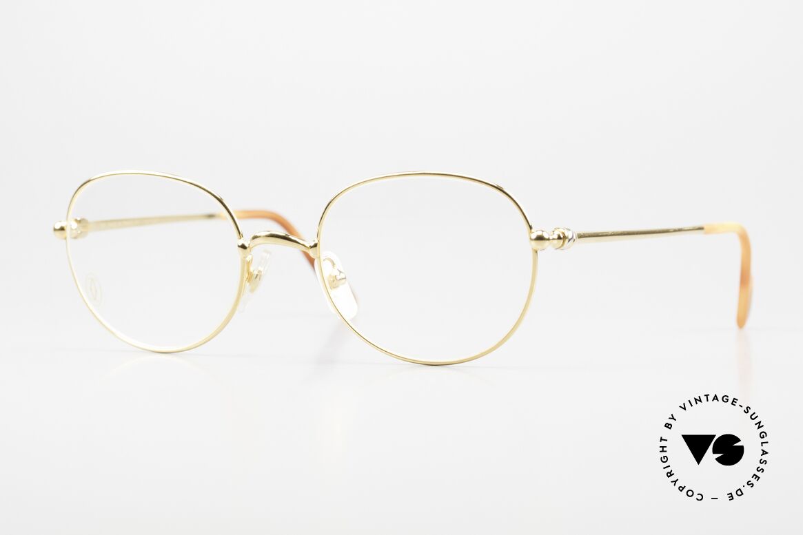 Cartier Antares Runde 90er Luxusbrille Unisex, Modell aus der feinen 'Thin Rim' Collection von Cartier, Passend für Herren und Damen