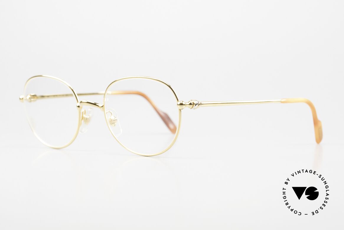 Cartier Antares - S Runde 90er Luxusbrille Unisex, Name Antarès = der hellste Stern im Sternbild Skorpion, Passend für Herren und Damen