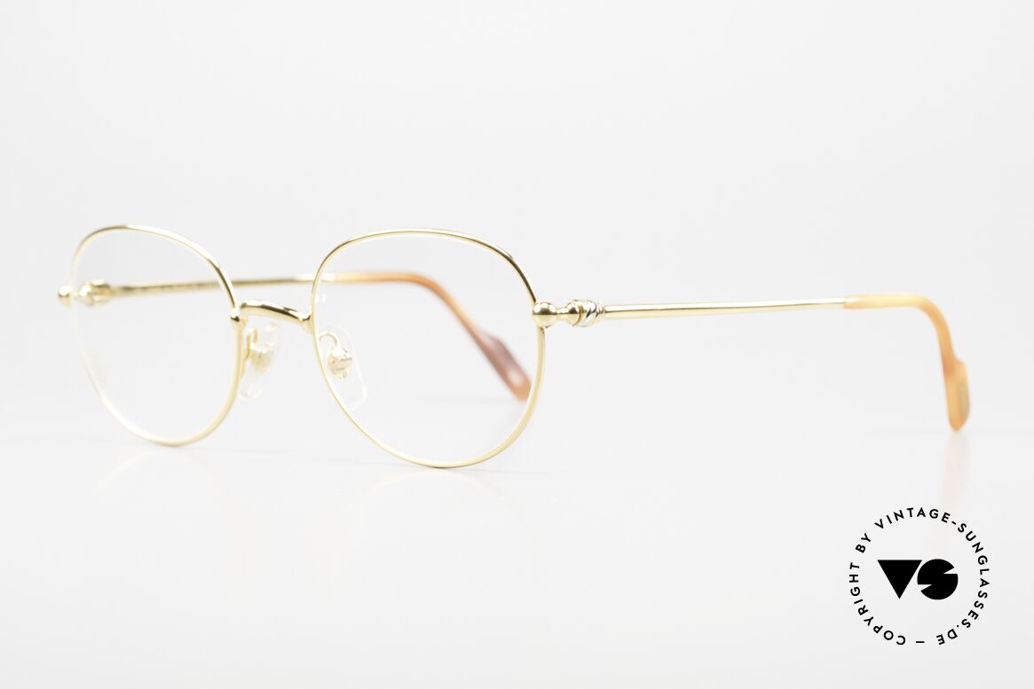 Cartier Antares Runde 90er Luxusbrille Unisex, Name Antarès = der hellste Stern im Sternbild Skorpion, Passend für Herren und Damen