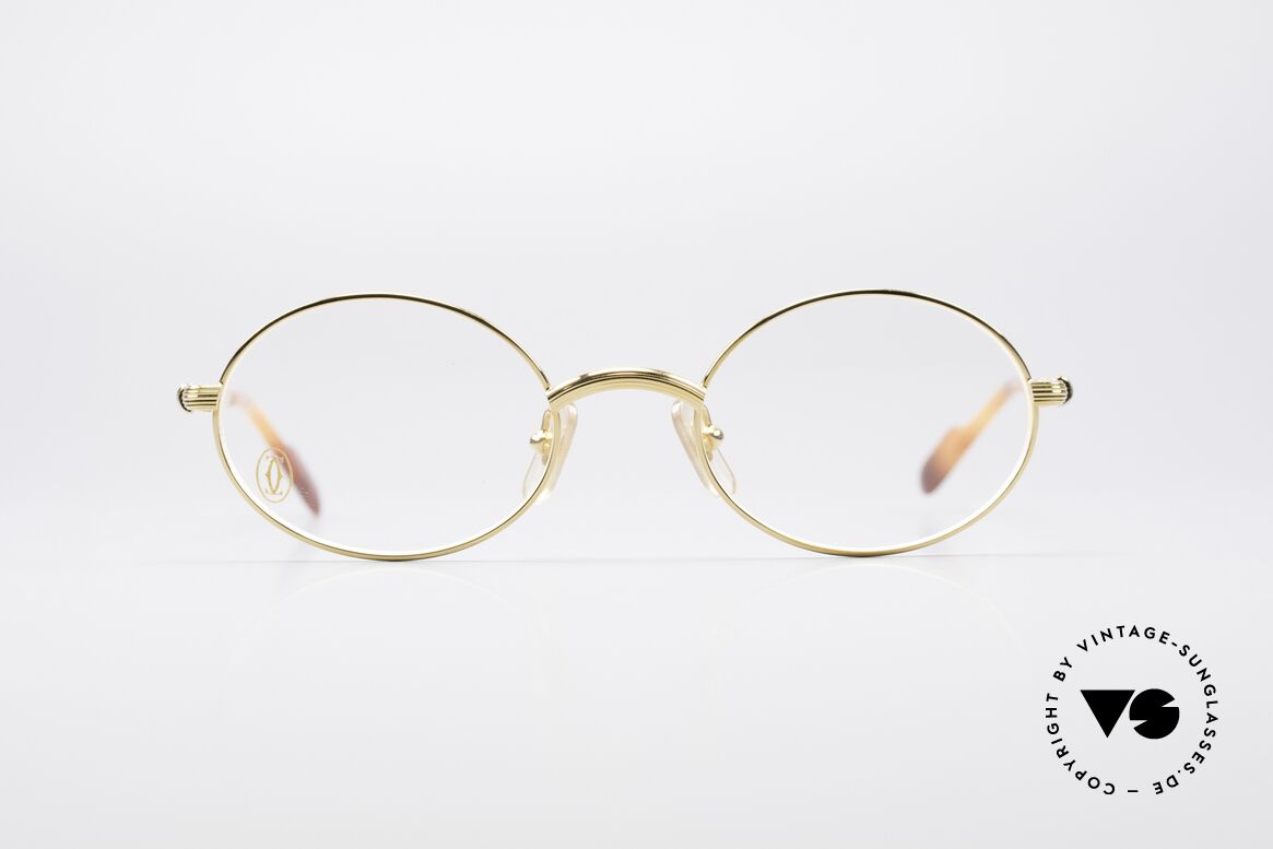 Cartier Sorbonne Ovale Luxus Vintagebrille, ovale vintage Cartier Designerbrille von ca. 1997, Passend für Herren und Damen