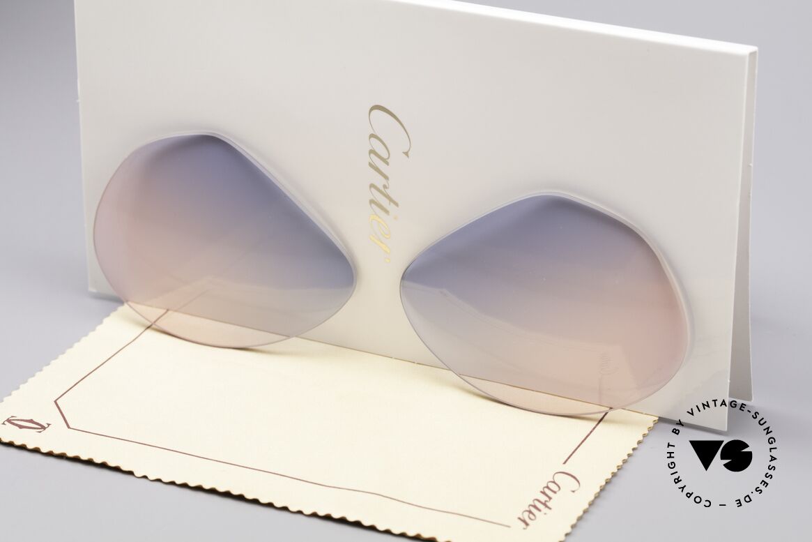 Cartier Vendome Lenses - L Gläser Blau Pink Verlauf, neue CR39 UV400 Kunststoff-Gläser (100% UV Schutz), Passend für Herren