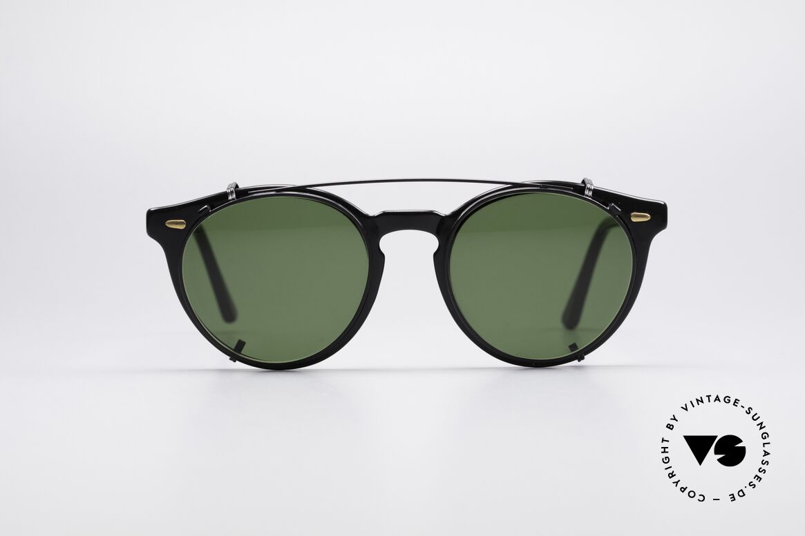 Carrera 5256 Clip Johnny Depp Brille, zeitlose Carrera Sunjet Designerbrille mit Sonnen-Clip, Passend für Herren und Damen