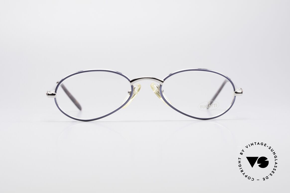 Bugatti 22448 Kleine 90er Vintage Brille, sehr elegantes BUGATTI vintage Brillengestell, Passend für Herren und Damen