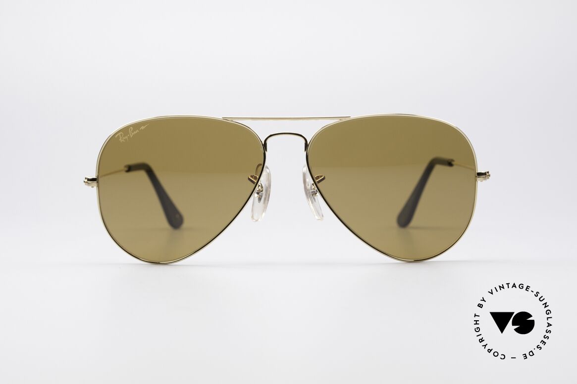 Ray Ban Large Metal Driving Chromax, 1980er USA Ray Ban Sonnenbrille in Größe 58/14, Passend für Herren und Damen