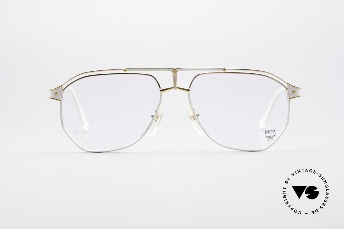 MCM München 6 XL Luxus Titan Brille, extra große MCM Designer-Brille aus den 90ern, Passend für Herren