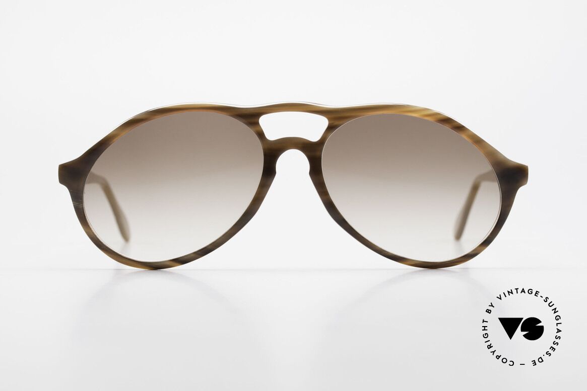 Bugatti 64852 Echt Büffelhorn Brille Vintage, kostbare vintage BUGATTI Sonnenbrille in Größe 54-16, Passend für Herren