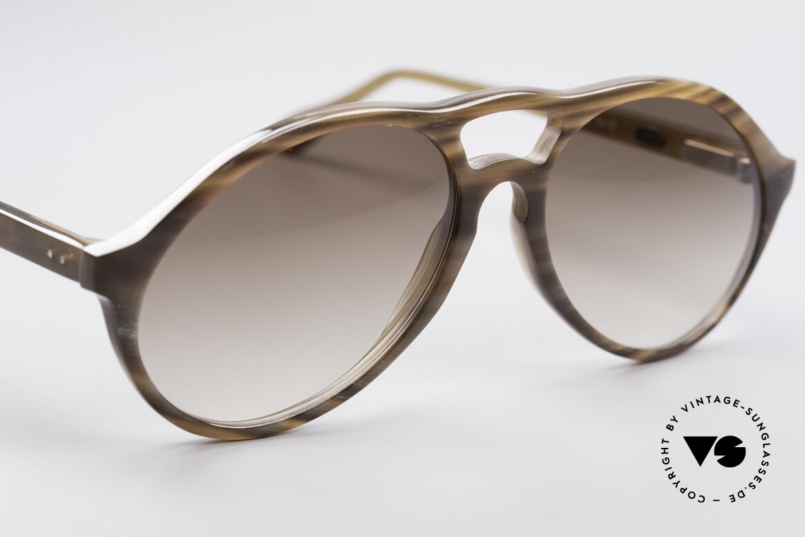 Bugatti 64852 Echt Büffelhorn Brille Vintage, einzigartiger Rahmen, jedes Horn-Modell ist individuell, Passend für Herren