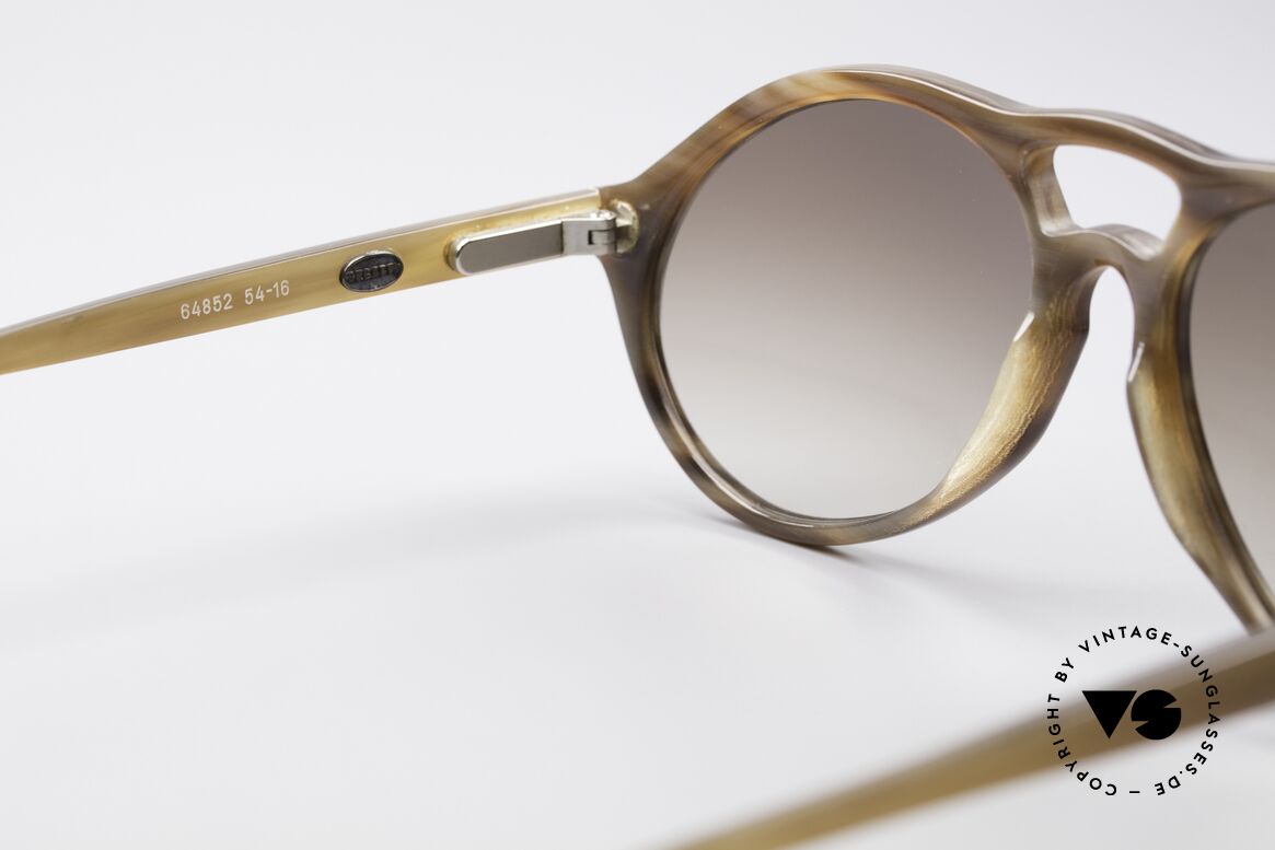 Bugatti 64852 Echt Büffelhorn Brille Vintage, ein ungetragenes Original der späten 70er / frühen 80er, Passend für Herren