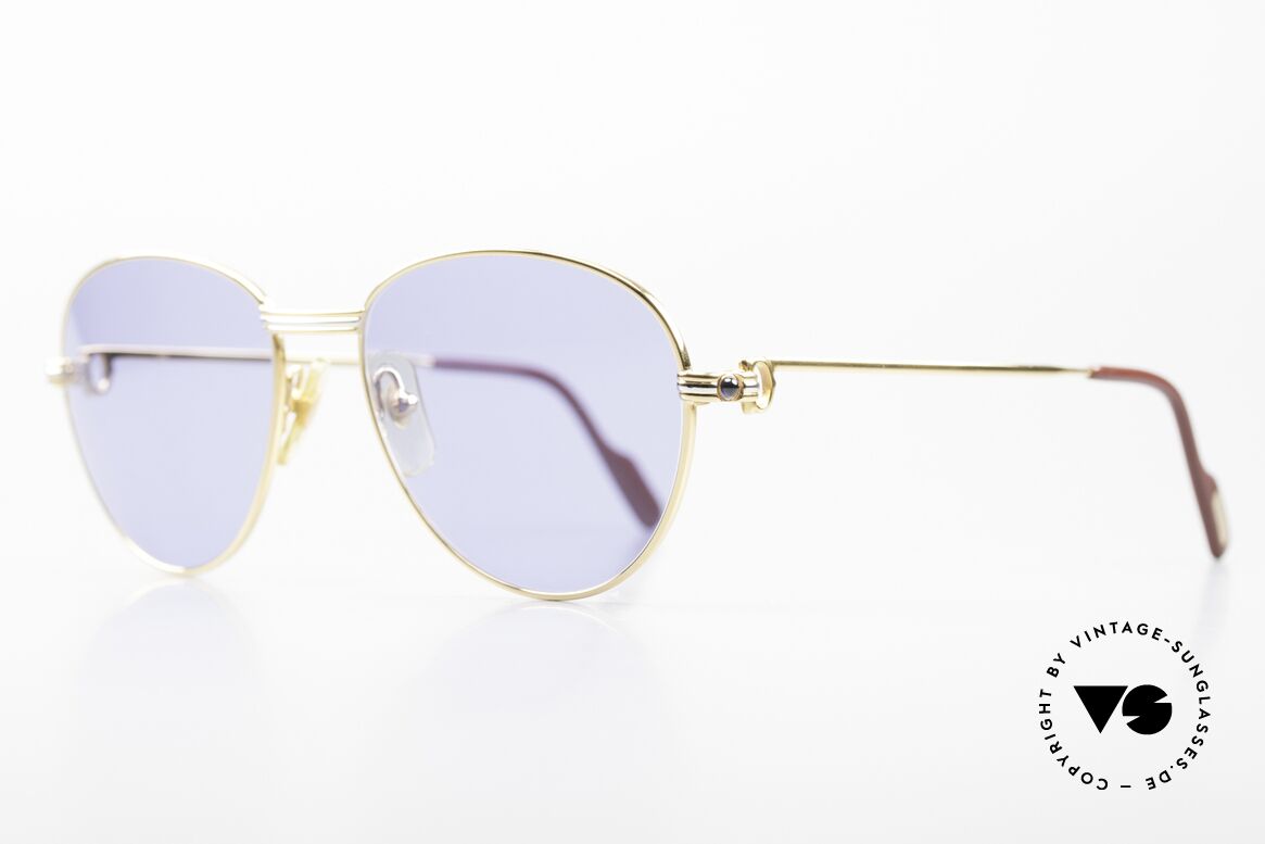 Cartier S Saphirs 0,94 ct Edelstein Sonnenbrille, mit echten Saphiren als Bügeldekor (insg. 0,94ct), Passend für Damen