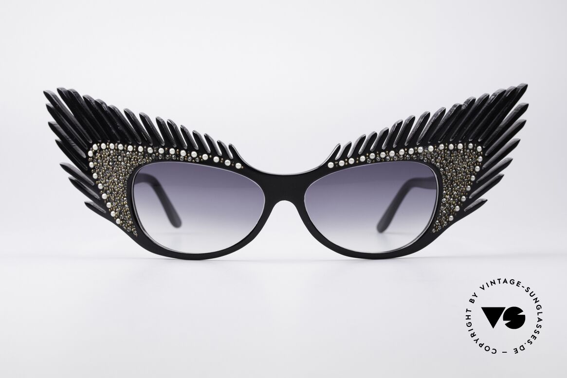 Alain Mikli MYSTERY 80er Haute Couture Brille, grandiose Alain Mikli Paris Designer-Sonnenbrille, Passend für Damen