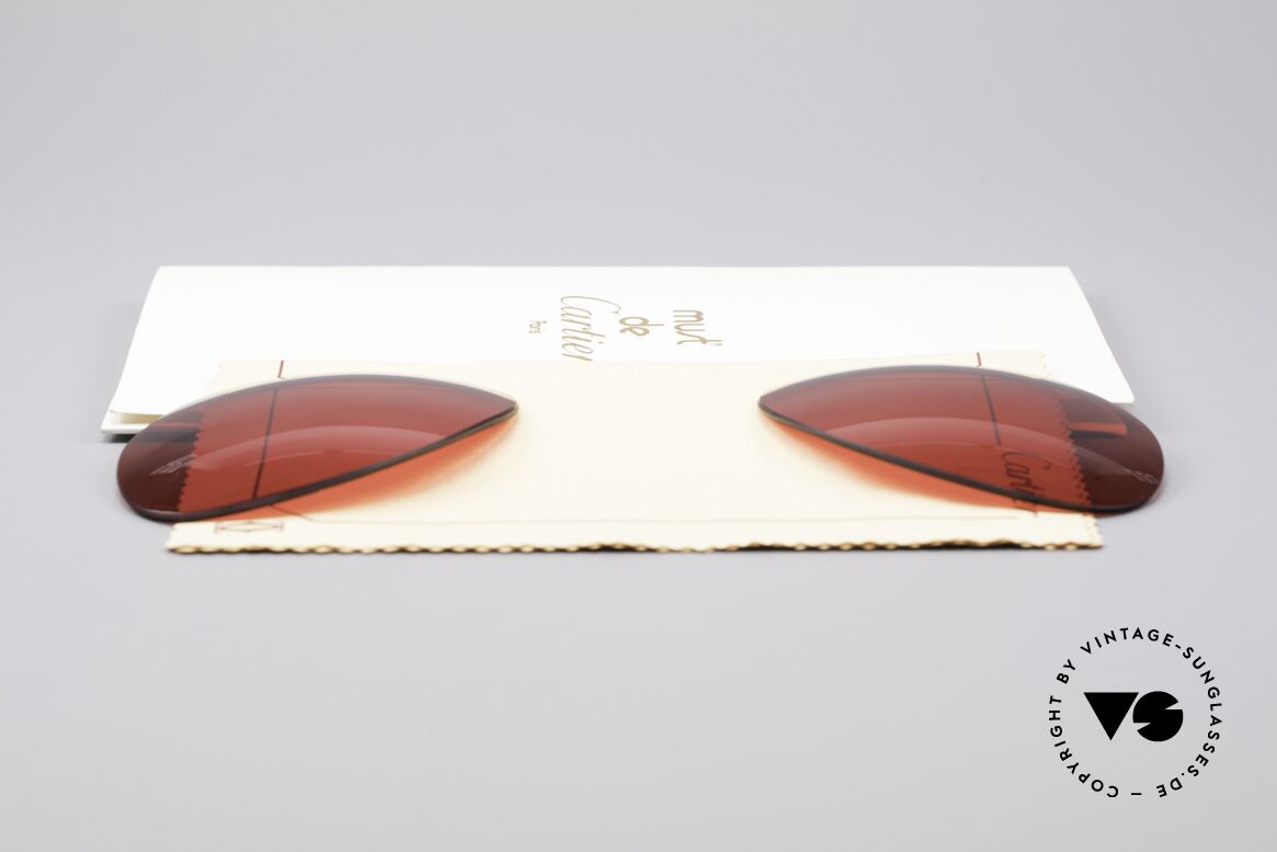 Cartier Vendome Lenses - L Sonnengläser 3D Rot, von unserem Optiker gefertigt: daher neu & kratzerfrei, Passend für Herren