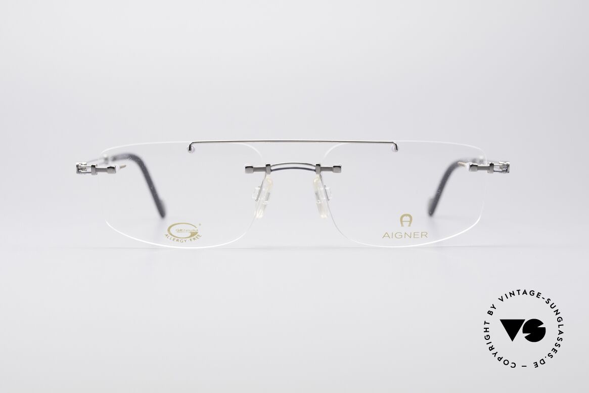 Aigner EA499 Randlose Vintage Brille, Aigner EA499 vintage Designer-Designerbrillenfassung, Passend für Herren