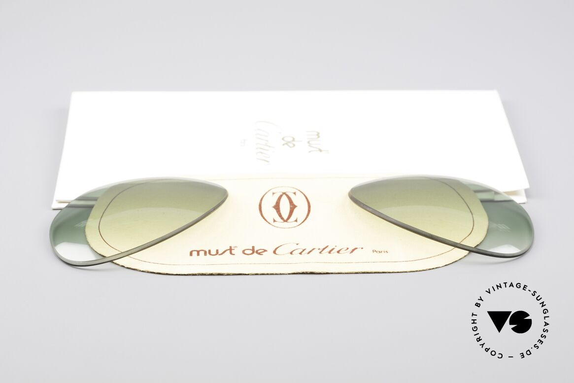 Cartier Vendome Lenses - L Sonnengläser Grün Verlauf, von unserem Optiker gefertigt: daher neu & kratzerfrei, Passend für Herren