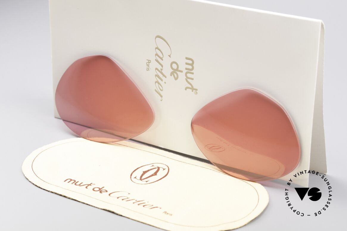 Cartier Vendome Lenses - M Sonnengläser Pink, neue CR39 UV400 Kunststoff-Gläser (100% UV Schutz), Passend für Herren und Damen