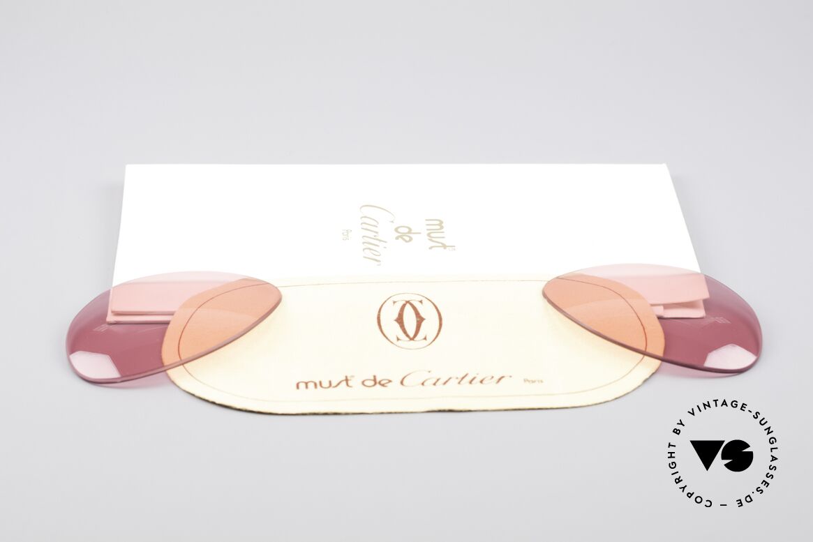Cartier Vendome Lenses - M Sonnengläser Pink, von unserem Optiker gefertigt: daher neu & kratzerfrei, Passend für Herren und Damen
