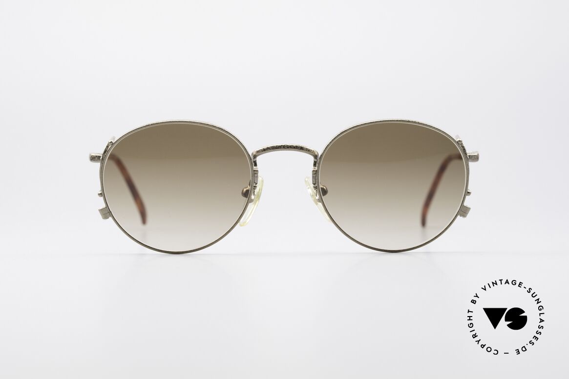 Jean Paul Gaultier 55-3178 90er Vintage No Retro Brille, Metallgestell in antiker "rusty metal" Lackierung, Passend für Herren und Damen