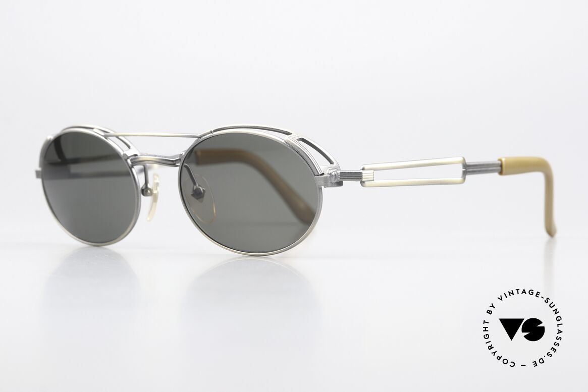 Jean Paul Gaultier 56-7107 Industrial Vintage Brille 90er, auch als 'Industrial Design' oder 'Steampunk' bezeichnet, Passend für Herren und Damen