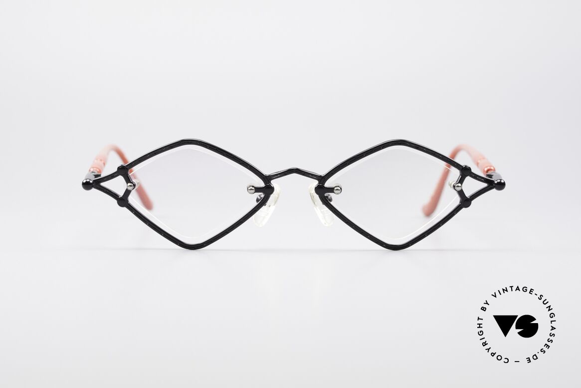 Jean Paul Gaultier 56-7203 Eckige 90er Designer Brille, extrem seltene JEAN PAUL GAULTIER vintage Fassung, Passend für Damen