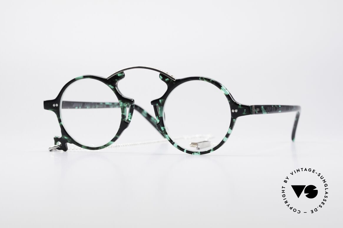 Jean Paul Gaultier 58-0271 Steampunk Vintage Brille, runde vintage Jean Paul Gaultier Designer-Fassung, Passend für Herren und Damen